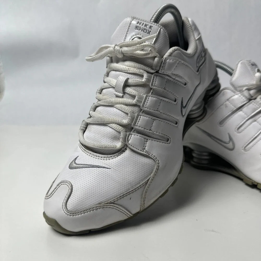 Nike Shox NZ SL White Silver Womens Running Shoes 9.5 Sneakers 366571-111 Retro